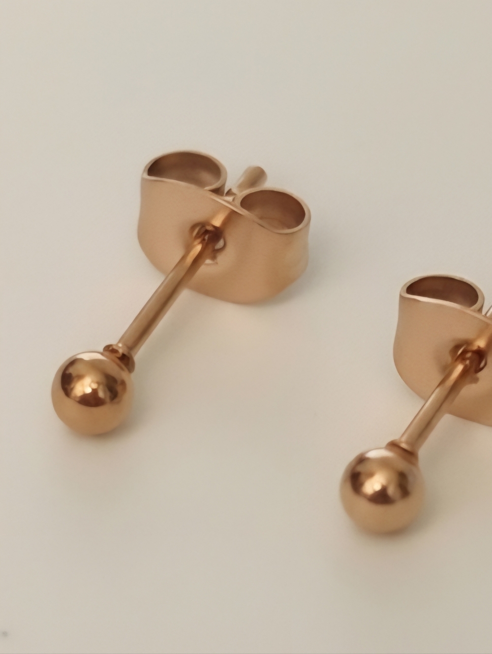 Rose Gold 3mm Ball Earrings